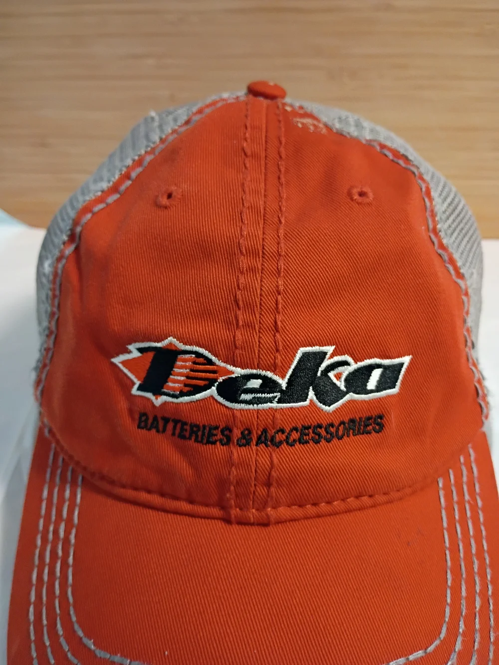 Orange and Gray Trucker Hat - Batteries & Accessories
